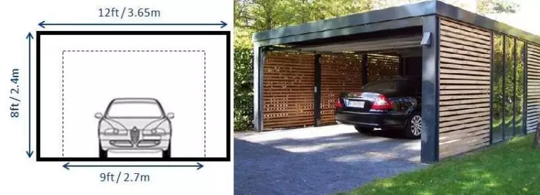 Размеры гаражных ворот для одного автомобиля