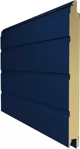 Гаражные секционные ворота Alutech Trend An-Motors с размерами проема 2500x2250 синие RAL 5010