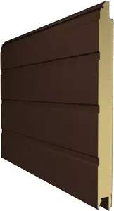 Секционные ворота Alutech Trend Comunello 2750x2125 коричневые RAL 8014