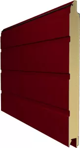 Секционные ворота Alutech Prestige LG800 2750x2250 пурпурно-красные RAL 3004